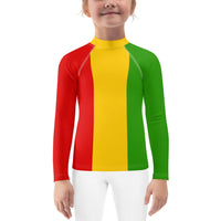 Rastafarian Flag Kids Rash Guard - Conscious Apparel Store