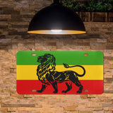 Rastafarian Flag Lion Custom License Plate - Conscious Apparel Store