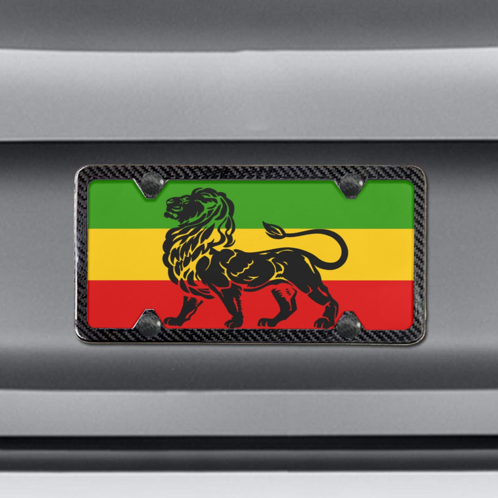 Rastafarian Flag Lion Custom License Plate - Conscious Apparel Store