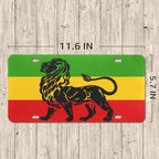 Rastafarian Flag Lion Custom License Plate - Conscious Apparel Store