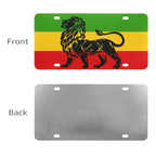 Rastafarian Flag Lion Custom License Plate - Conscious Apparel Store
