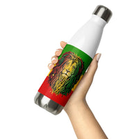 Rastafarian Flag Lion Stainless Steel Water Bottle - Conscious Apparel Store