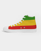 Rastafarian Flag Men's Hightop Canvas Shoe - Conscious Apparel Store