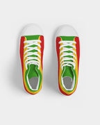 Rastafarian Flag Men's Hightop Canvas Shoe - Conscious Apparel Store