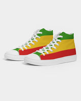 Rastafarian Flag Women's Hightop Canvas Shoe - Conscious Apparel Store