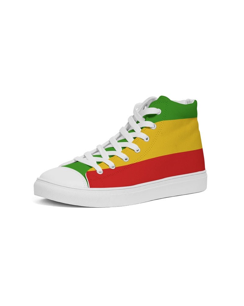 Rastafarian Flag Women's Hightop Canvas Shoe - Conscious Apparel Store