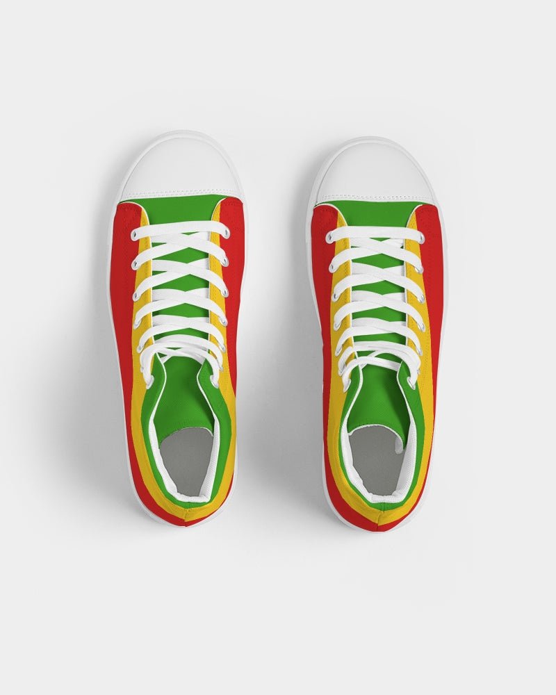Rastafarian Flag Women's Hightop Canvas Shoe - Conscious Apparel Store