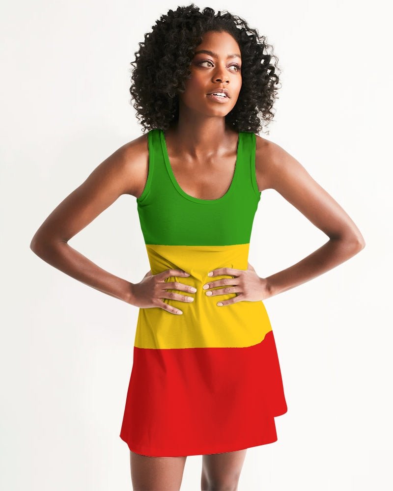 Rastafarian Flag Women's Racerback Dress - Conscious Apparel Store