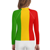 Rastafarian Flag Youth Rash Guard - Conscious Apparel Store