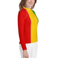 Rastafarian Flag Youth Rash Guard - Conscious Apparel Store