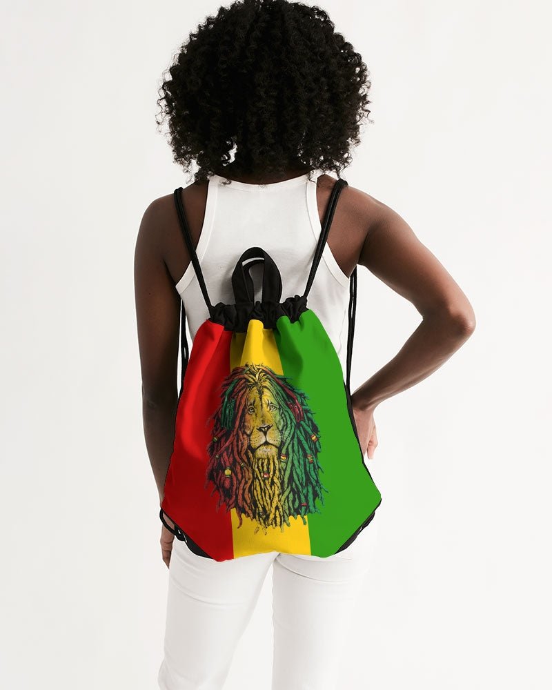 Rastafarian Lion Canvas Drawstring Bag - Conscious Apparel Store