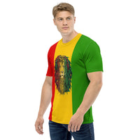 Rastafarian Lion Men's T-shirt - Conscious Apparel Store