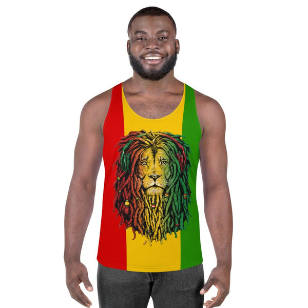 Rastafarian Lion Unisex Tank Top - Conscious Apparel Store