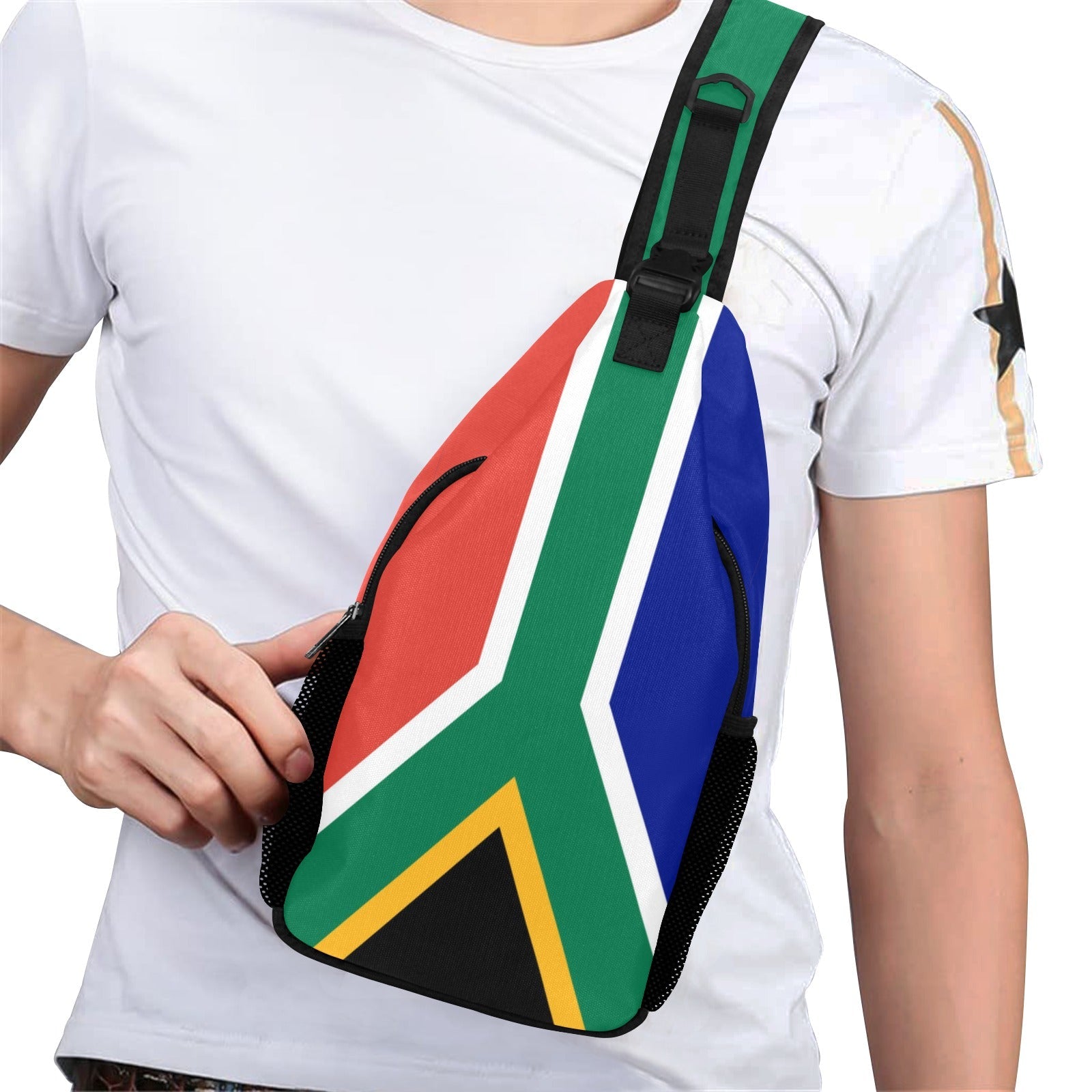 South Africa Flag Men's Casual Chest Bag - Conscious Apparel Store