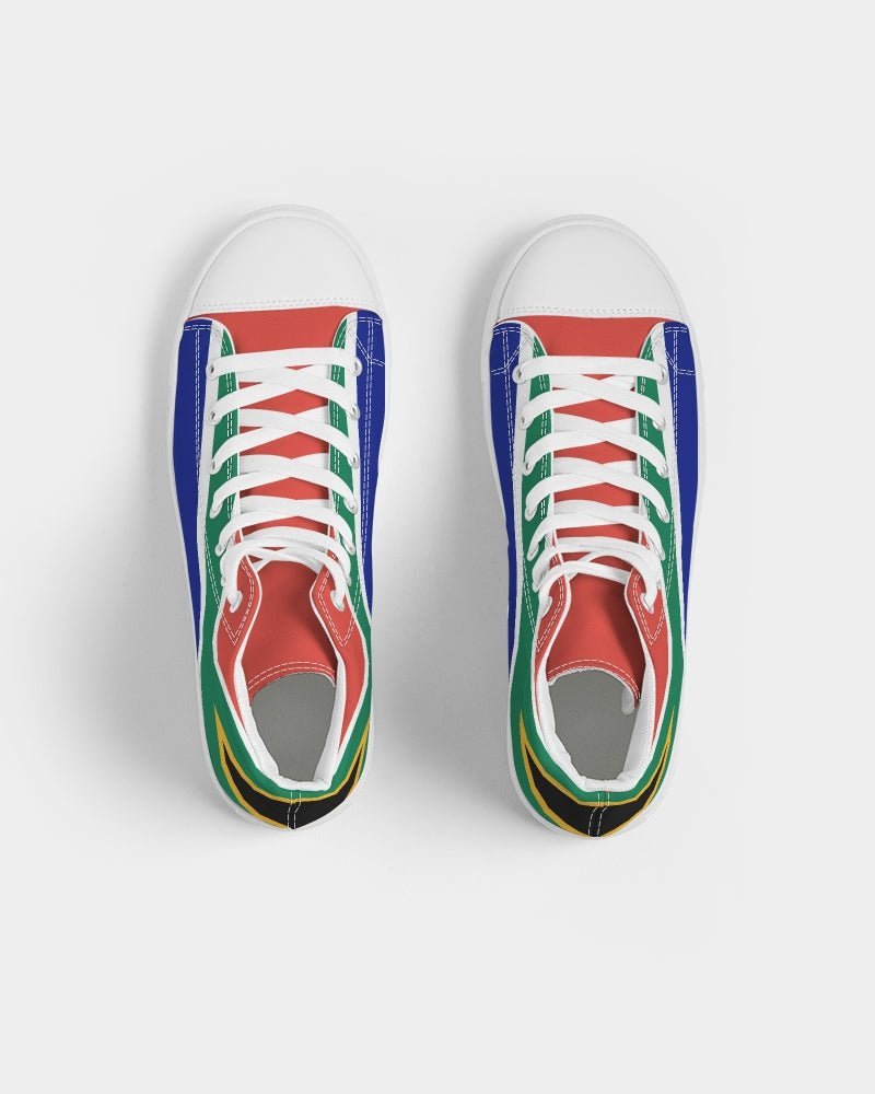 South Africa Flag Men's Hightop Canvas Shoe - Conscious Apparel Store