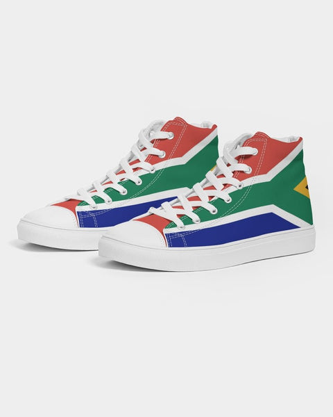 South Africa Flag Men's Hightop Canvas Shoe - Conscious Apparel Store