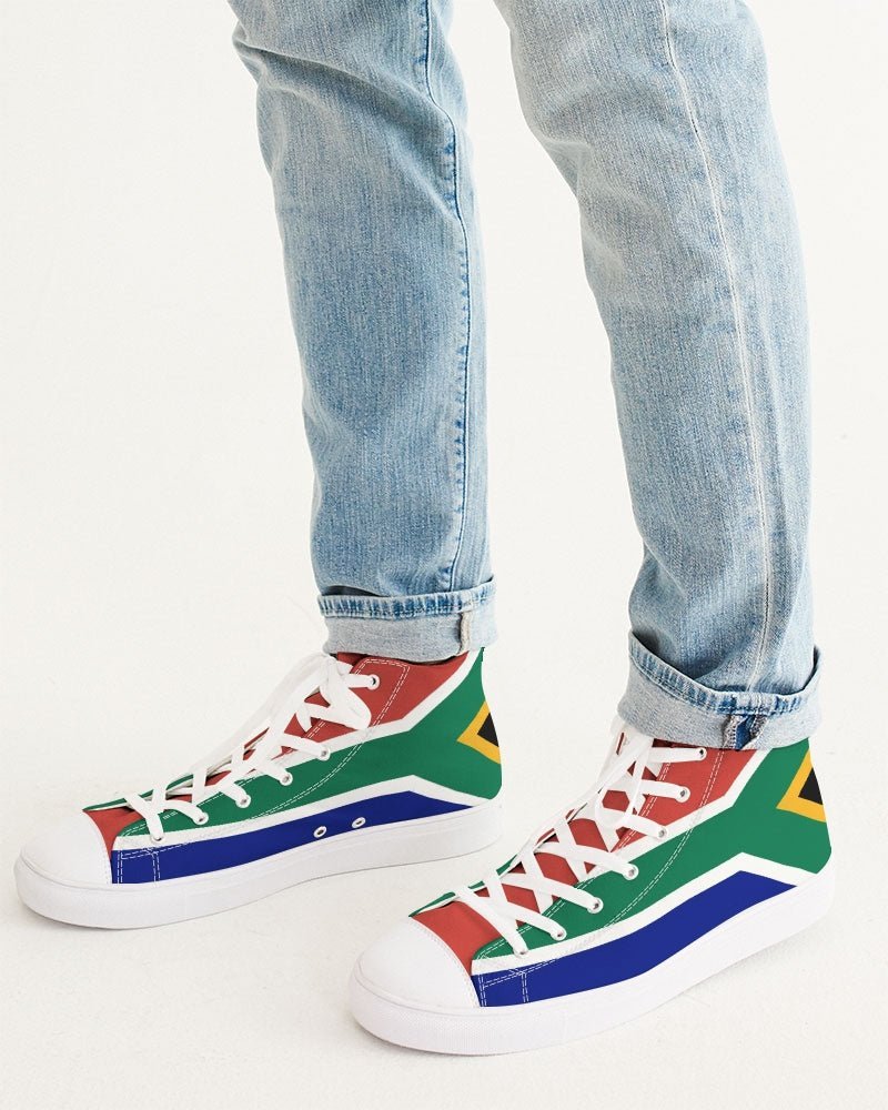 South Africa Flag Men's Hightop Canvas Shoe - Conscious Apparel Store