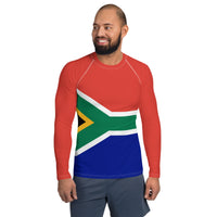 South Africa Flag Men's Rash Guard - Conscious Apparel Store