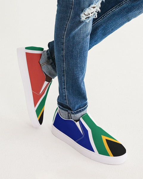 South Africa Flag Men's Slip-On Canvas Shoe - Conscious Apparel Store