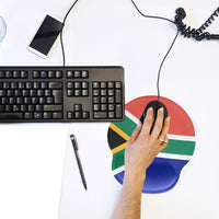 South Africa Flag Mouse Pad with Wrist Rest Support - Conscious Apparel Store