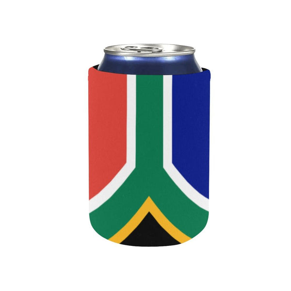 South Africa Flag Neoprene Can Cooler 4" x 2.7" dia. - Conscious Apparel Store