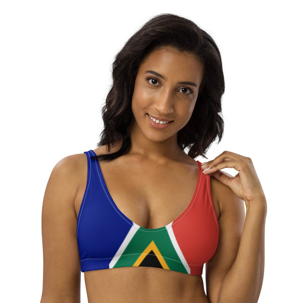 South Africa Flag padded bikini top - Conscious Apparel Store