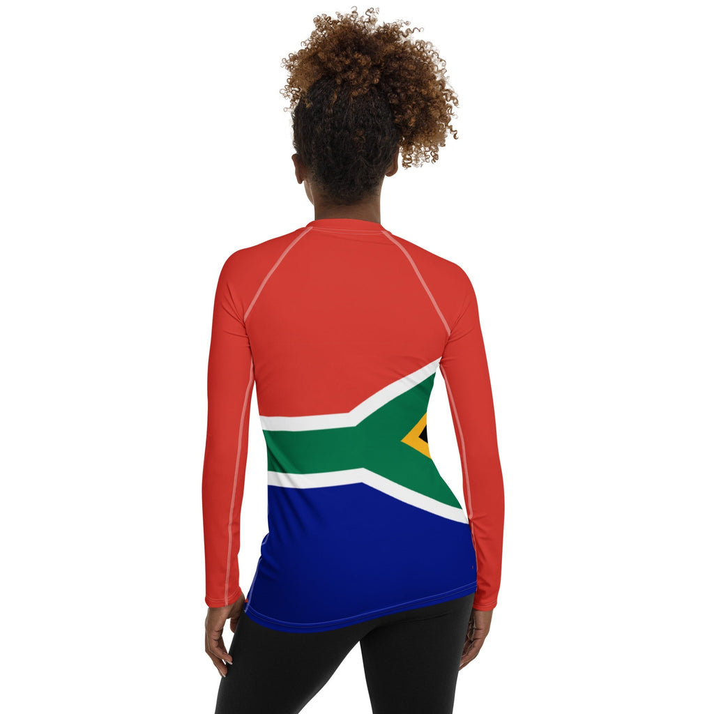 South Africa Flag Women's Rash Guard - Conscious Apparel Store