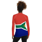 South Africa Flag Women's Rash Guard - Conscious Apparel Store