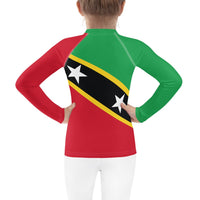 St Kitts Flag Kids Rash Guard - Conscious Apparel Store