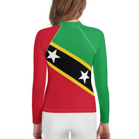 St Kitts Flag Youth Rash Guard - Conscious Apparel Store