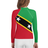 St Kitts Flag Youth Rash Guard - Conscious Apparel Store