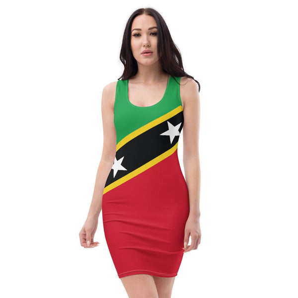 St Kitts & Nevis Bodycon Dress - Conscious Apparel Store