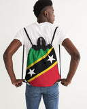 St Kitts & Nevis Flag Canvas Drawstring Bag - Conscious Apparel Store