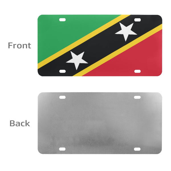 St Kitts & Nevis Flag Custom License Plate - Conscious Apparel Store