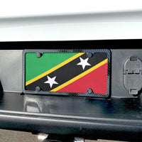 St Kitts & Nevis Flag Custom License Plate - Conscious Apparel Store