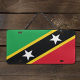 St Kitts & Nevis Flag Custom License Plate - Conscious Apparel Store