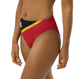 St Kitts & Nevis Flag high-waisted bikini bottom - Conscious Apparel Store