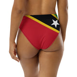 St Kitts & Nevis Flag high-waisted bikini bottom - Conscious Apparel Store