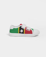 St Kitts & Nevis Flag Kids Velcro Sneaker - Conscious Apparel Store