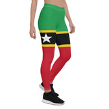 St Kitts & Nevis Flag Leggings - Conscious Apparel Store