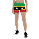St Kitts & Nevis Flag Leggings Shorts - Conscious Apparel Store