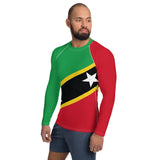 St Kitts & Nevis Flag Men's Rash Guard - Conscious Apparel Store