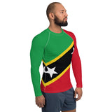 St Kitts & Nevis Flag Men's Rash Guard - Conscious Apparel Store