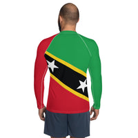 St Kitts & Nevis Flag Men's Rash Guard - Conscious Apparel Store