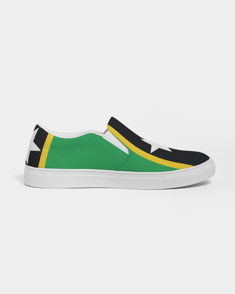 St Kitts & Nevis Flag Men's Slip-On Canvas Shoe - Conscious Apparel Store