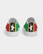 St Kitts & Nevis Flag Men's Slip-On Canvas Shoe - Conscious Apparel Store