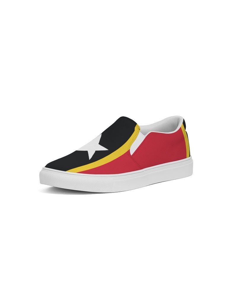 St Kitts & Nevis Flag Men's Slip-On Canvas Shoe - Conscious Apparel Store