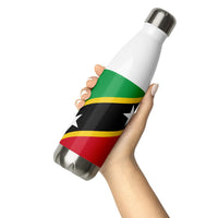 St Kitts & Nevis Flag Stainless Steel Water Bottle - Conscious Apparel Store