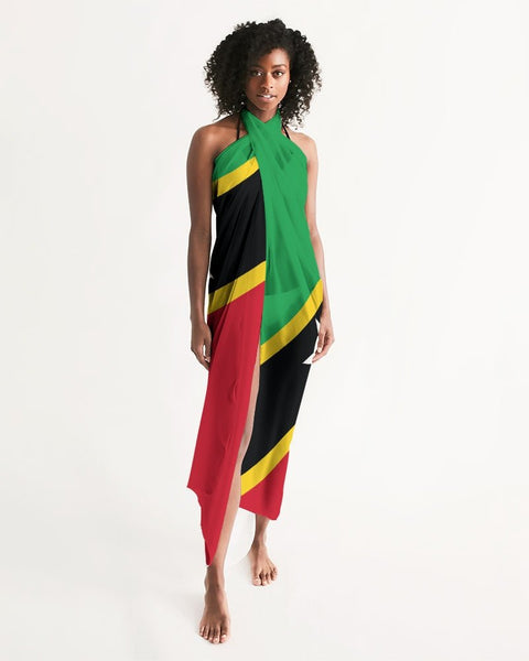 St Kitts & Nevis Flag Swim Cover Up - Conscious Apparel Store