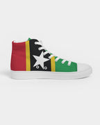 St Kitts & Nevis Flag Women's Hightop Canvas Shoe - Conscious Apparel Store